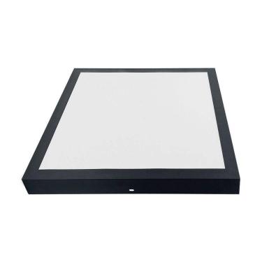 Imagem de Painel De Led Blumenau Backlight Quadrado De Sobrepor 32w Bivolt Preto 6500k Luz Branca