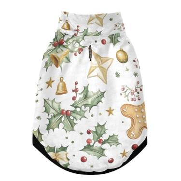 Imagem de SEHANY Casaco de Natal de gengibre para cães pequenos, superquente à prova de vento, jaqueta de inverno macia e aconchegante para animais de estimação para clima frio na neve com coleira para animais