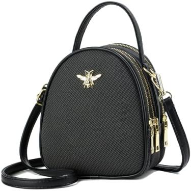 Imagem de Bolsa tiracolo pequena bolsa de ombro feminina elegante bolsa mensageiro bolsa e carteira de mão, 1-z preta, Small, Bolsa tiracolo pequena para mulheres, bolsa de ombro e bolsa pequena