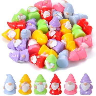 Imagem de GGSTDDUP 30 Pcs Mini Resin Gnomes 6 Colors Tiny Gnomes Miniature Figurines Mini Gnome Decor Miniature Gnome Figurines for Garden Outdoor Landscape Dollhouse Patio Yard Lawn Potted Plant Decor