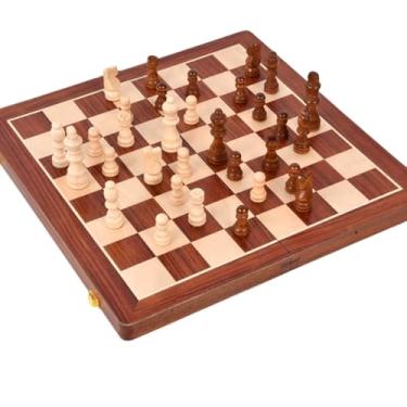 Imagem de Jogo de Xadrez Profissional em Madeira Premium | Linha Superior – Magnético e Dobrável