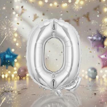 Imagem de Balões grandes de letras prateadas Q de 81 cm, balões Qlphabet preenchidos com hélio para festas de aniversário e decorações de aniversário, suprimentos grandes de prata para decoração de festa