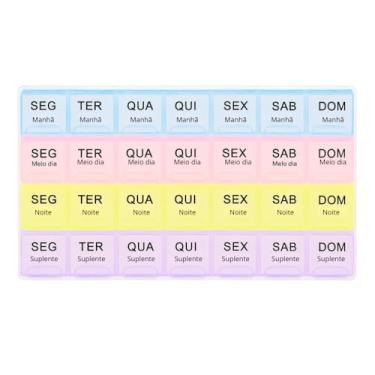 Imagem de Porta Comprimidos 4 X Dia Semanal Caixa Remédios