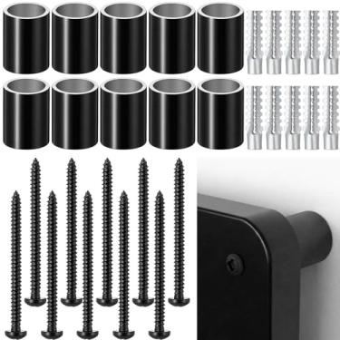 Imagem de Otoolling Kit de espaçamento de 10 peças de escudos de parede de fogão a lenha sortidas e duráveis para instalação segura de protetores térmicos de parede de fogão, configuração fácil para proteção de