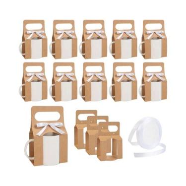Imagem de Caixas De Presente Para Canecas De Sublimação Com Alça, Pacote Para Ca