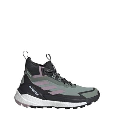Imagem de Tênis de caminhada Terrex Free Hiker Gore-TEX 2.0, Verde prata/figo pré-amado/carbono, 35