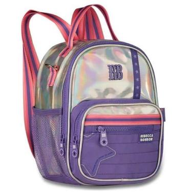 Imagem de Lancheira Termica Escolar 2 em 1 Rebecca Bonbon Holografico Shine RB27