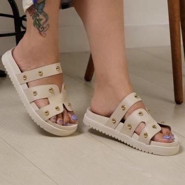 Imagem de  Sandalia Slide Feminina Papete Oferta - Strong, Branco, 36