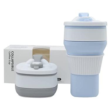Imagem de NWsystems Pacote com 2 canecas de café dobráveis com tampas à prova de vazamento, adequadas para servir diferentes bebidas em casa, escritório, viagens, festas, etc. Também um presente para familiares