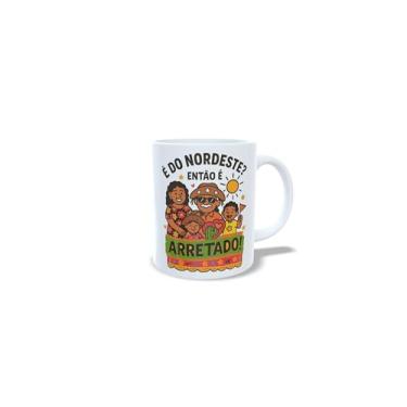 Imagem de Caneca de Cerâmica 325ml com Gírias do Nordeste, Frase Nordestina, Branca (20954)