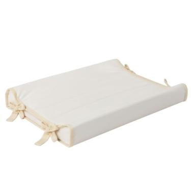 Imagem de Trocador Americano Bebe Comoda Fralda Com Abas Impermeavel Anatomico Com Capa Plástica Algodão Macio Palha com Caqui (65x40)