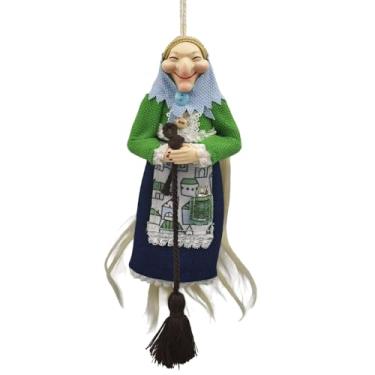 Imagem de Boneca de bruxa de cozinha feita à mão para boa sorte, enfeite de pendurar bonecas de cozinha, decoração mágica de bruxa, presente exclusivo para mães ou entusiastas da culinária, estatueta de bruxa