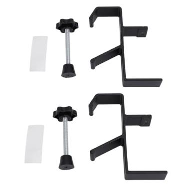 Imagem de Ainoli guirlanda e suportes para mantel de meia liga de alumínio ajustável sem perfuração 2 em 1 cabide de guirlanda de lareira para decorações de Natal preto