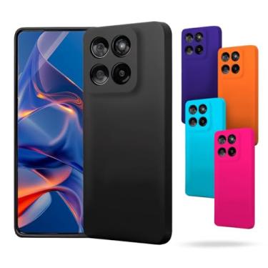 Imagem de Capa Capinha Compatível Motorola EDGE 60 PRO Silicone Aveludada Ultra Fina e Resistente (AZUL CELESTE)