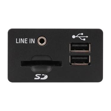 Imagem de Zelven Conector USB auxiliar e porta de cartão SD compatível com Ford Edge Kuga Taurus S-Max/Galaxy Transit/Tourneo Connect substitui EM2T-14F014-AB FL3T14F014AA FMST-19H449-AA FR3T-14F014-AB