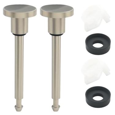 Imagem de Hordion 2 conjuntos de kit de reparo de desviador de bico de banheira - 2 hastes de válvula de desvio, 2 vedações de copo, 2 portões, peças de reposição de reparo de torneira de banheira e chuveiro de