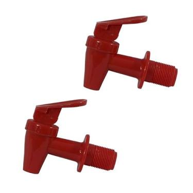 Imagem de Kit 2 Torneirinhas Torneira Colorida Vermelha para Galões Garrafas Suqueira