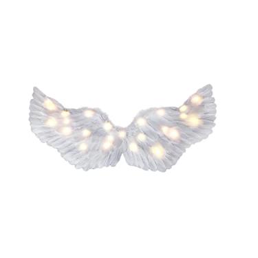 Imagem de Generic Traje de Penas Brancas Artesanais Com Asas de Cupido Brilhantes LED para Baile de Máscaras de Férias (Genericphzxbqocwi-3)