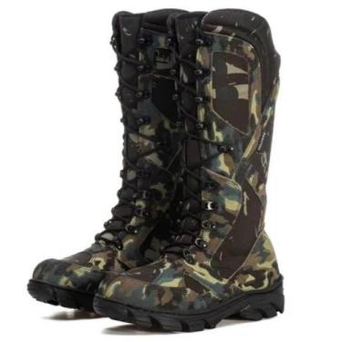Imagem de Bota Masculina de Segurança PM Militar Cano Alto Proteção Semi Nobuck 