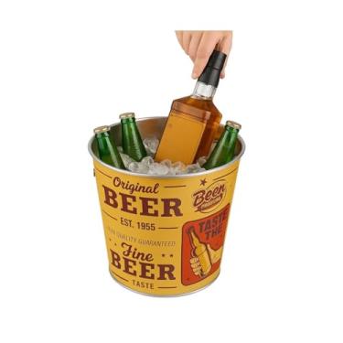 Imagem de Balde de Gelo em Aço para Cerveja e Bebidas 7,6 Litros
