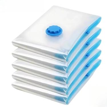 Imagem de Kit 10 Saco a Vácuo + Bomba Elétrica 110v 220v Guarda Roupas Organização- Para Organização de Guarda-Roupa, Armazenamento de Roupas, Edredons e Travesseiros(110W,KIT 3 60x80)