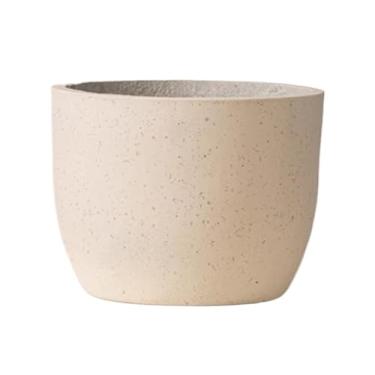 Imagem de macetes para plantas Vaso de flores redondo moderno com furos drenagem, adequado para plantas interior e exterior, como ervas espada-de-são-jorge para casa de jardim