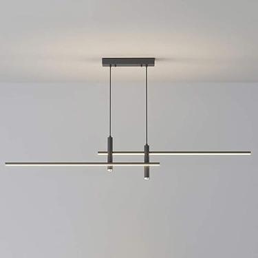 Imagem de Luminária pendente linear LED regulável de 39,4" dourada linear LED lustre luminária sala de jantar, sala de estar, cozinha, escritório (cor: 1, tamanho: 120 cm)