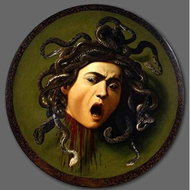 Imagem de Medusa (1595) de Caravaggio - 30x30 - Tela Canvas Para Quadro