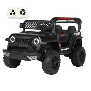 Imagem de Carro Eletrico Bang Toys Jipe Adventure Preto 12V Controle