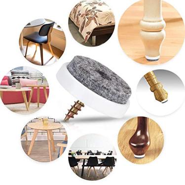 Imagem de GLOGLOW Suprimentos de Jardinagem Almofadas, Protetores de Piso Antiderrapantes para Cadeiras, Mesas, Pernas de sofá Com Pregos de Aço Inoxidável, Evitam Arranhões e Ruídos Em Pisos de madeira. (22mm)