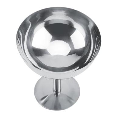 Imagem de GLOGLOW Copo de Sorvete de Aço Inoxidável, Material de Qualidade Alimentar, Designs Altos e Curtos, Seguro para Máquina de Lavar Louça, Suprimentos Empilháveis ​​de café e chá (Alto)