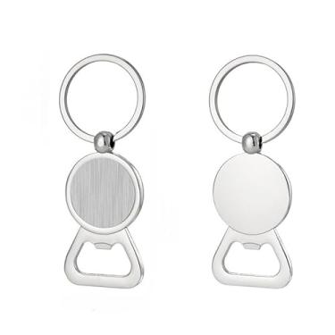 Imagem de Abridor de garrafas de metal dupla face, abridor de garrafa de cerveja, multifuncional, circular em forma de coração (círculo)