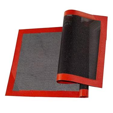 Imagem de SPYMINNPOO Esteira Perfurada do Cozimento da Fibra de Vidro do Silicone para Biscoitos e Pastelaria Perfeitos, Almofada Forro Forno de 2 Pces 30x40cm para Padeiros Domésticos