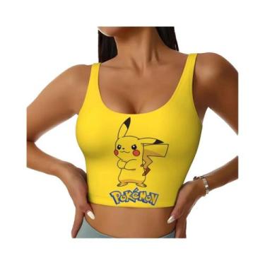 Imagem de Sutiãs Esportivos Personalizados Para Mulheres Pikachu De Alto Impacto