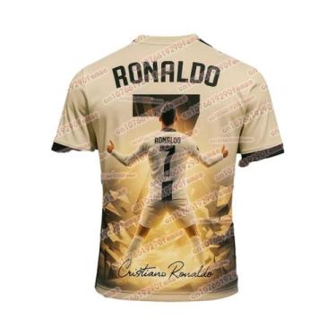 Imagem de Camiseta Masculina Estampada Com Padrão De Moda Cristiano Ronaldo Para
