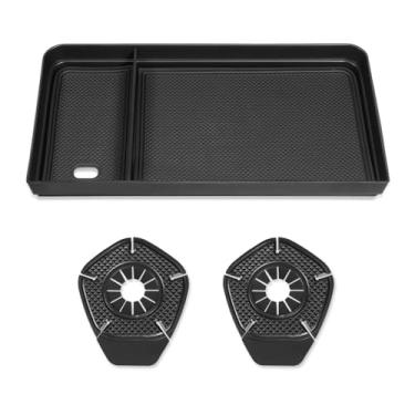 Imagem de PIFOOG Organizador de console central adequado para Ford F150 2021-2025, 2022-2025 F-150 Lightning XLT Pro bandeja de armazenamento de carro tapetes antiderrapantes capas protetoras de orifício de