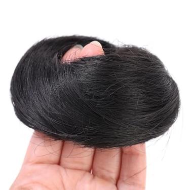 Imagem de Perucas femininas de cabelo preto natural, peruca antiderrapante para uso diário, festas e casamentos