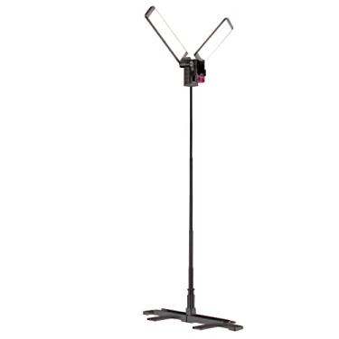 Imagem de Luz de preenchimento de braço duplo universal dois em um controle remoto sem fio, tripé dobrável, luz viva RGB integrada