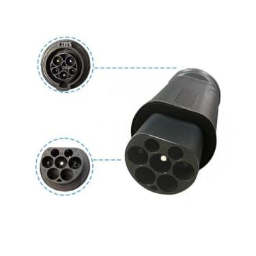 Imagem de Adaptador de carregamento tipo 1 para GBT 32A CA lado do veículo com carregamento EV J1772 para conector de carregador de carro elétrico