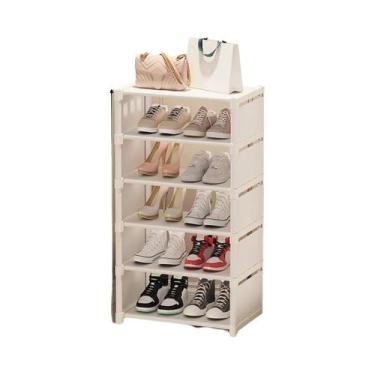 Imagem de Prateleira De Sapatos Pequena E Estreita Montada Na Parede Armazenamen