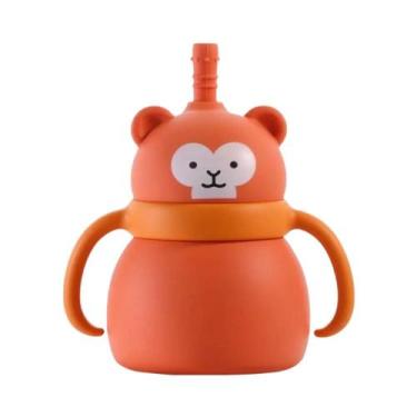 Imagem de Copo De Silicone Com Canudo E Alça De Animais Fofos, 100% Grau Aliment