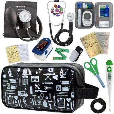 Imagem de Kit De Enfermagem Completo Medidor Glicose Aparelho Pressao - PREMIUM,