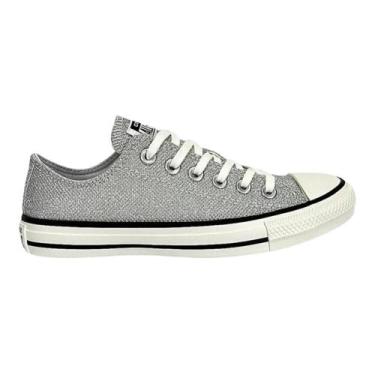 Imagem de Tênis All Star Ct32940001 Chuck Taylor Prata Opaca/Amendoa/Preto - Con