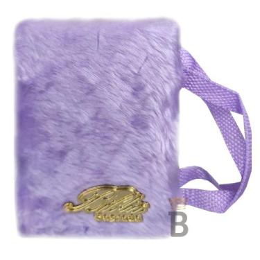 Imagem de Bíblia Pequena Luxo Com Alça Pelúcia Capa Lilás - REI DAS BIBLIAS