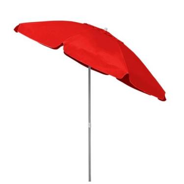 Imagem de Guarda-Sol Articulado em Bagum Haste de Alumínio 2m Vermelho - Belfix