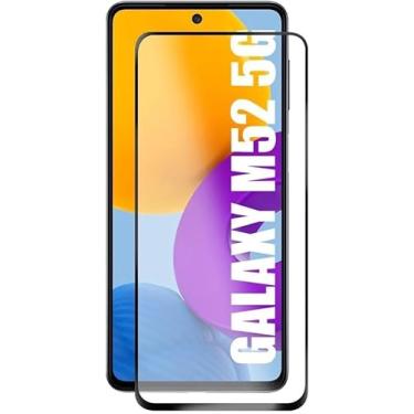Imagem de [GL CASES] Película Samsung Galaxy M52 Vidro Temperado Anti Risco 3D 9H Proteção Pelicula Samsung Galaxy M52 Com Cobertura Total Da Tela + Kit Limpeza Para Aplicação Livre De Bolhas