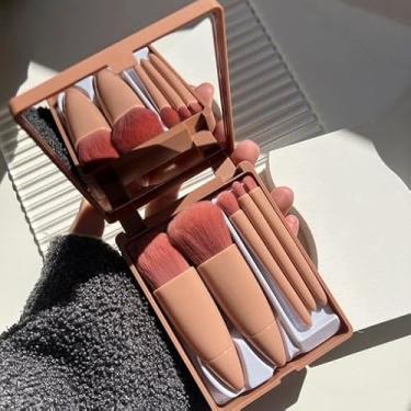 Imagem de Kit Pincel De Maquiagem Com Espelho