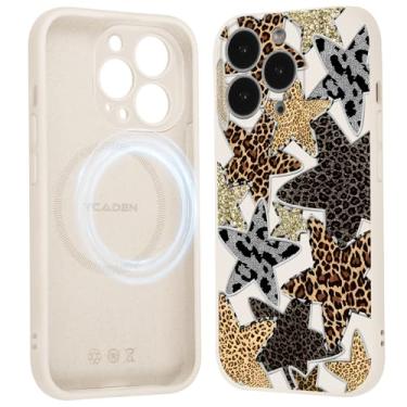 Imagem de Vulfwela Capa de telefone Cute Star para iPhone 16 Pro Max - Compatível com Magsafe, capa de design de estrelas estéticas para mulheres meninas adolescentes, telefone protetor feminino com glitter