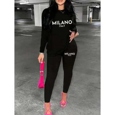 Imagem de Conjunto de Camiseta e Blusa Feminina Plus Size - Estampa Paris - Mang