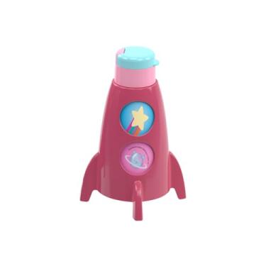 Imagem de Garrafa Plástica Foguete Casa Mágica da Gabby 320 ml Plasútil